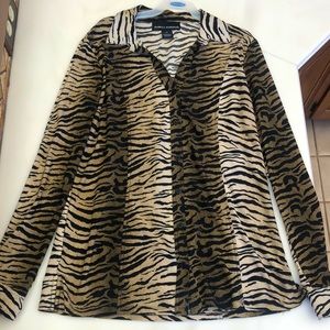 Tiger stripe button up shirt